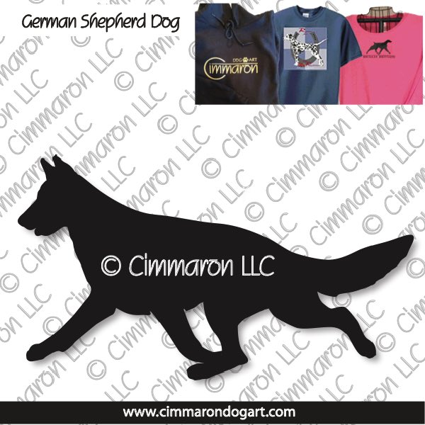 gsd004t - German Shepherd Dog Gaiting Custom Shirts