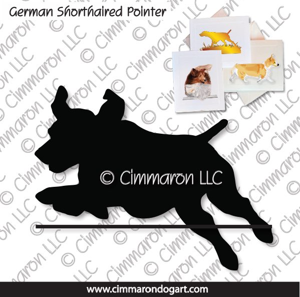 gsp004n - German Shorthaired Pointer Jumping Note Cards