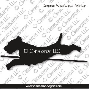 gwpr004d - German Wirehaired Pointer Jumping Decal