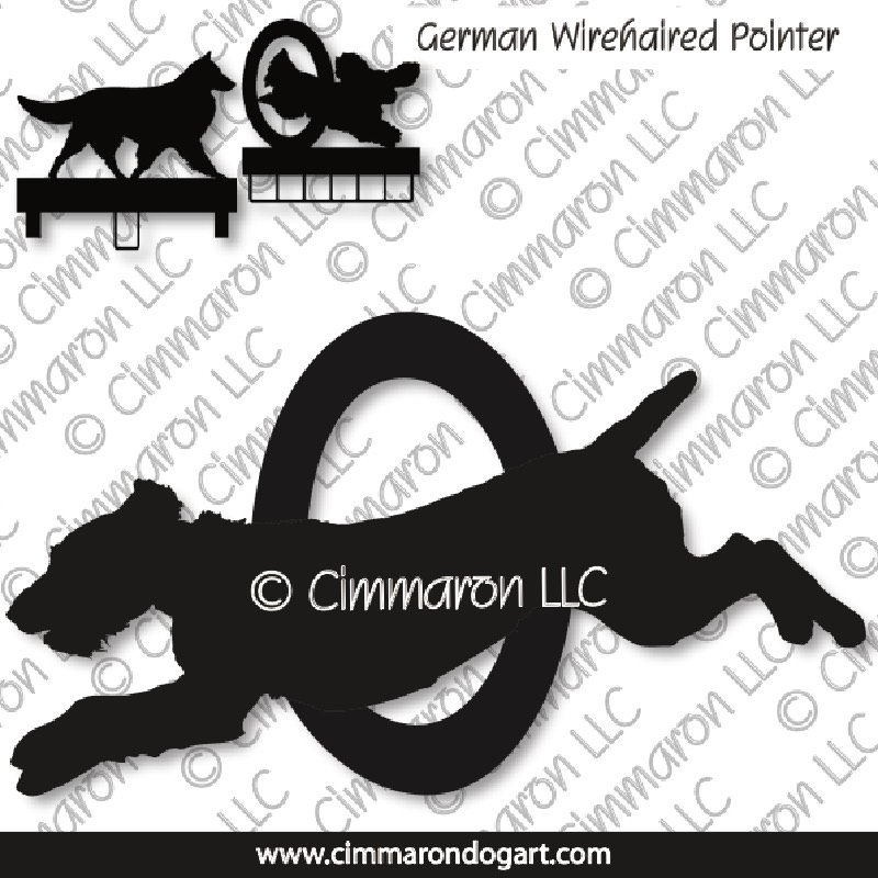 gwpr003ls - German Wirehaired Pointer Agility MACH Bars-Rosette Bars