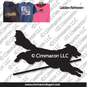 golden006t - Golden Retriever Jumping Custom Shirts