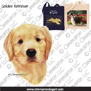 golden016tote - Golden Retriever Puppy Tote Bag