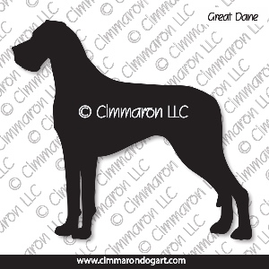 grdane012d - Great Dane Drop Eared Decal