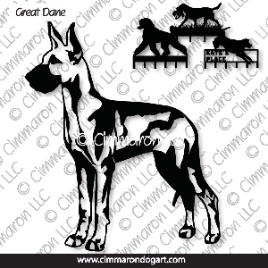 grdane010h - Great Dane Puppy Leash Rack