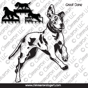 grdane009h - Great Dane Happy Leash Rack