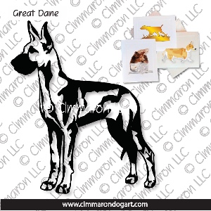 grdane010n - Great Dane Puppy Note Cards