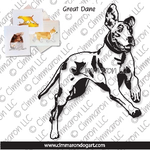 grdane009n - Great Dane Happy Note Cards