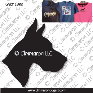 grdane011t - Great Dane Head Custom Shirts