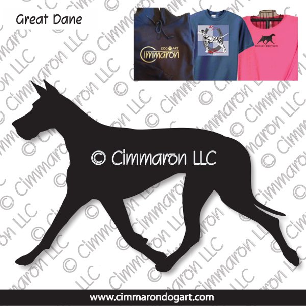 grdane003t - Great Dane Trotting Custom Shirts