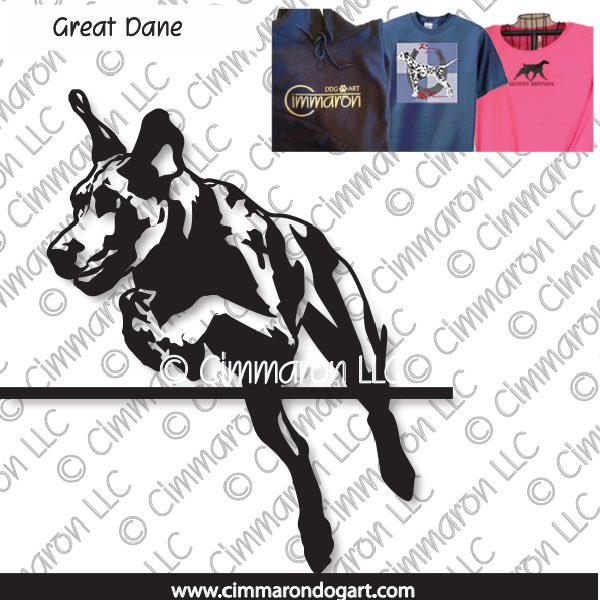 grdane006t - Great Dane Line Jump Custom Shirts