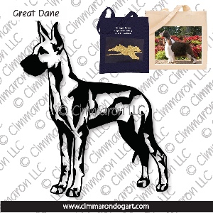 grdane010tote - Great Dane Puppy Tote Bag