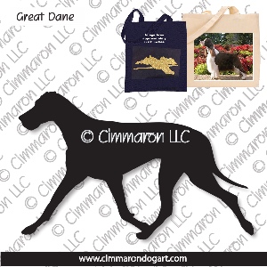 grdane013tote - Great Dane Gaiting Drop Eared Tote Bag