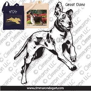 grdane009tote - Great Dane Happy Tote Bag