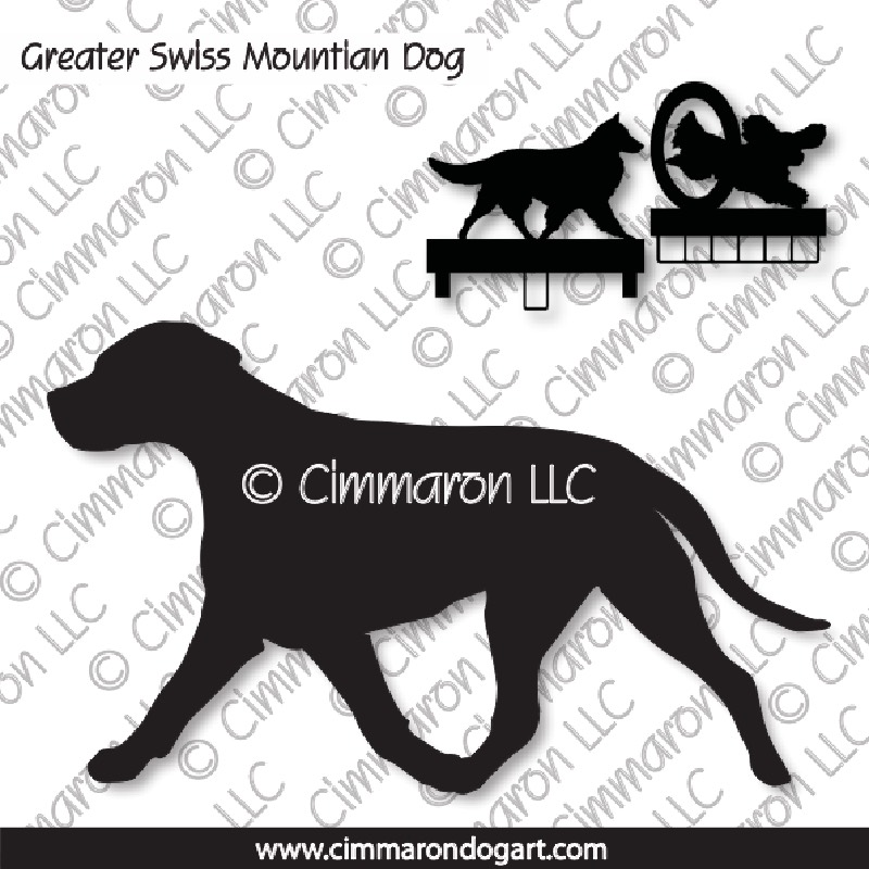 gsmd002ls - Greater Swiss Mountain Dog Gaiting MACH Bars-Rosette Bars