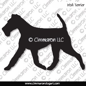 irter002d - Irish Terrier Standing Decal