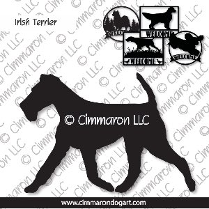 irter002s - Irish Terrier Standing House and Welcome Signs