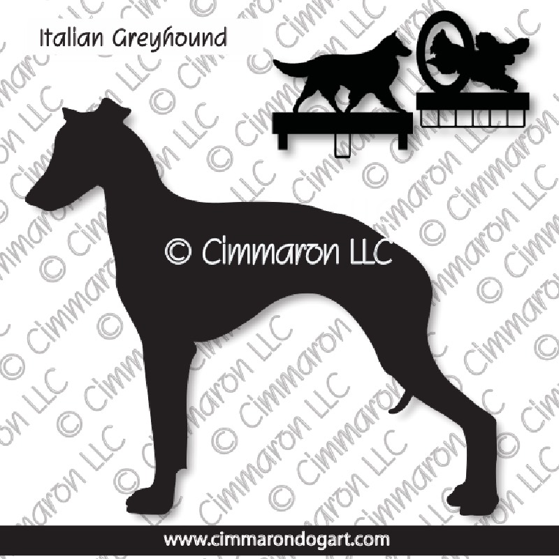 ig001ls - Italian Greyhound MACH Bars-Rosette Bars