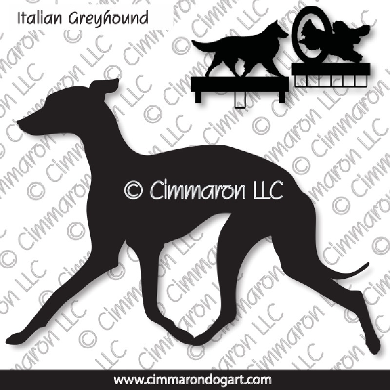 ig002ls - Italian Greyhound Gaiting MACH Bars-Rosette Bars