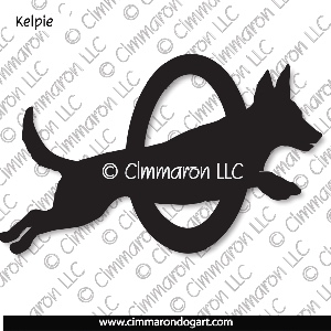 kelpie003d - Kelpie Agility Decal