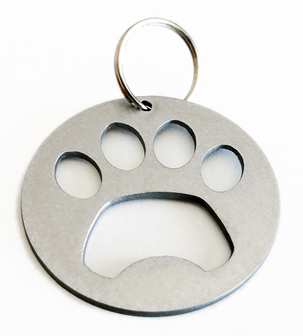 metal-key-paw - Metal Key Ring Uncoated