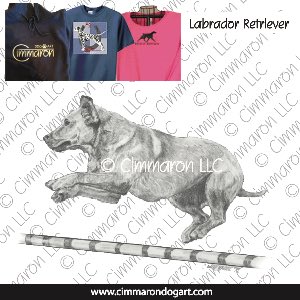 lab008t - Labrador Retriever Black 'N White Bar Jump Custom Shirts