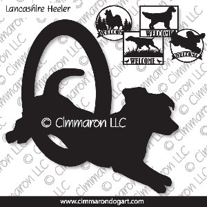 lh009s - Lancashire Heeler-Drop Eared Agility House and Welcome Signs