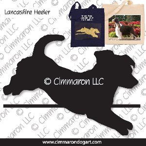 lh010tote - Lancashire Heeler-Drop Eared Jumping Tote Bag