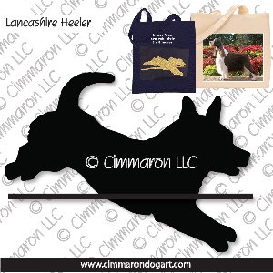 lh005tote - Lancashire Heeler Jumping Tote Bag