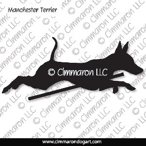 man-ter004d - Manchester Terrier Jumping Decal