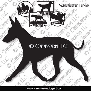 man-ter002s - Manchester Terrier Gaiting House and Welcome Signs