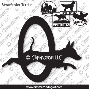 man-ter003s - Manchester Terrier Agility House and Welcome Signs