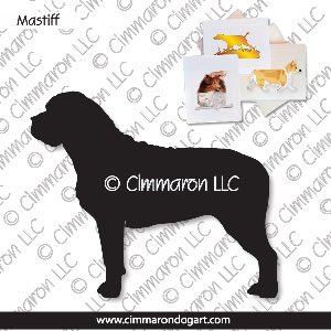 mastiff001n - Mastiff Note Cards