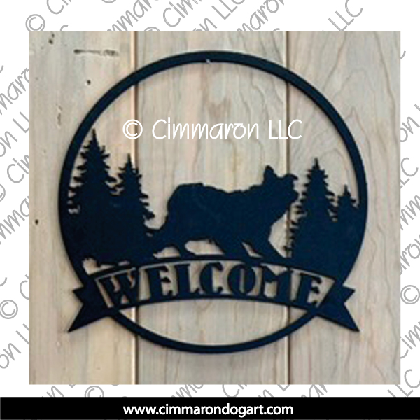 metal-bc-10 - Metal Border Collie Welcome Sign 10 in