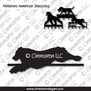 min-amshep005h - Miniature American Shepherd Jumping Leash Rack