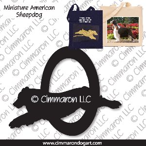 min-amshep004tote - Miniature American Shepherd Agility Tote Bag