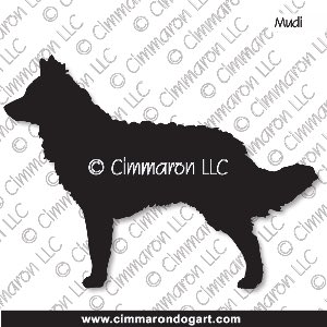 mudi-003d - Mudi Standing Decal