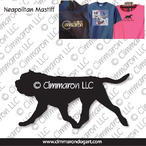 neap003t - Neapolitan Mastiff Standing Custom Shirts