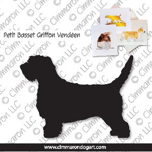pbgv001n - Petit Basset Griffon Vendeen Note Cards