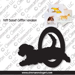pbgv003n - Petit Basset Griffon Vendeen Agility Note Cards