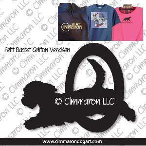 pbgv003t - Petit Basset Griffon Vendeen Agility Custom Shirts
