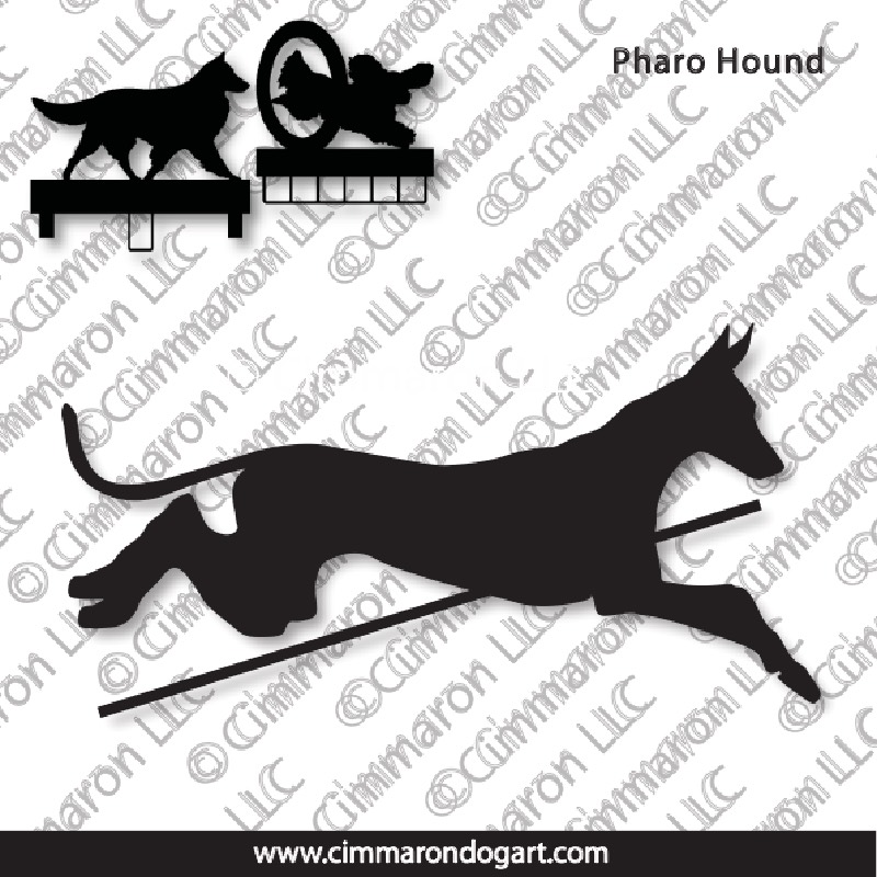 pharao004ls - Pharaoh Hound Jumping MACH Bars-Rosette Bars