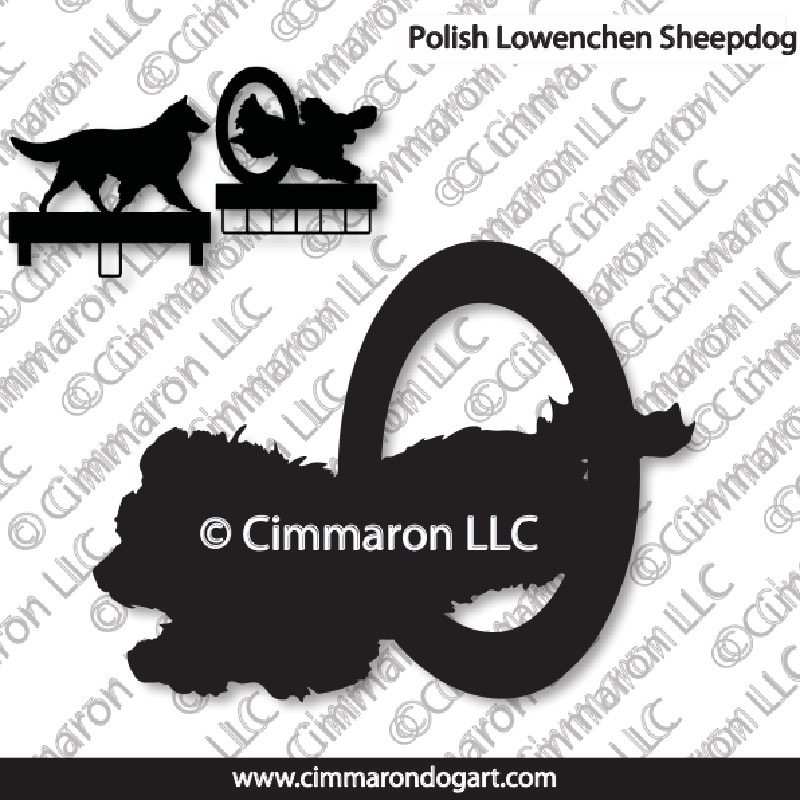 p-lowlan003ls - Polish Lowland Sheepdog Agility MACH Bars-Rosette Bars