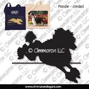 poodle013tote - Poodle Corded Jumping Tote Bag