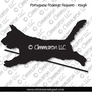 ppp004d - Portuguese Podengo Pequeno Jumping Decal