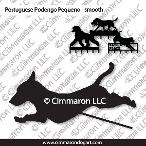 ppp-s008h - Portuguese Podengo Pequeno Smooth Jumping Leash Rack