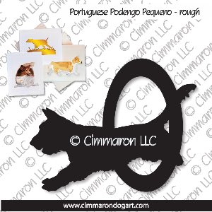 ppp003n - Portuguese Podengo Pequeno Agility Note Cards