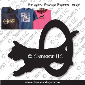 ppp003t - Portuguese Podengo Pequeno Agility Custom Shirts