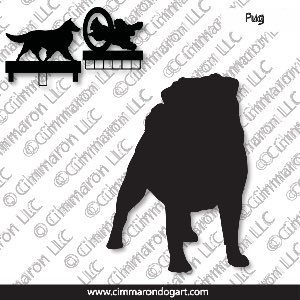 pug001ls - Pug Facing MACH Bars-Rosette Bars