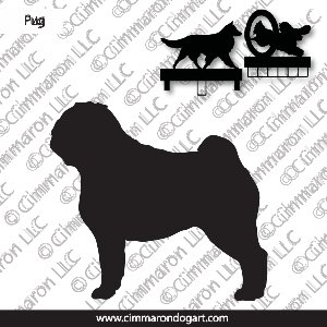 pug004ls - Pug Show MACH Bars-Rosette Bars
