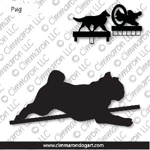 pug007ls - Pug Jumping MACH Bars-Rosette Bars
